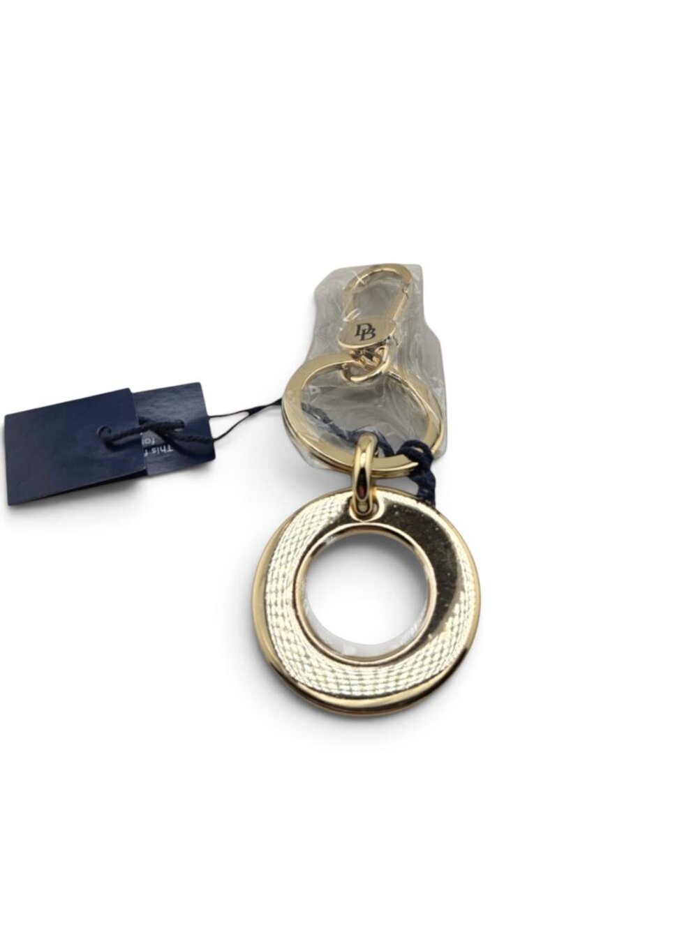 D&B Gold Loop Purse Charm Key Ring - Picture 2 of 2
